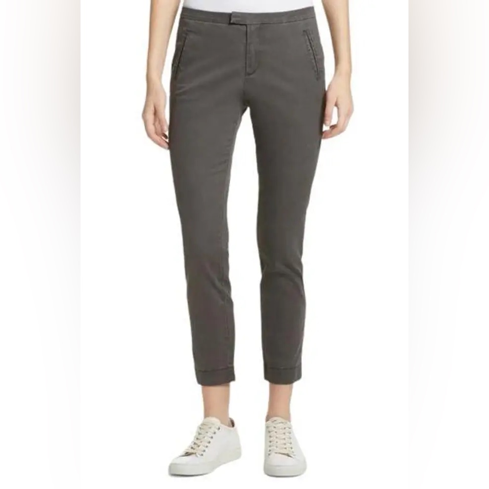 Atm Anthony Thomas Melillo Women’s Gray Enzyme Washed Slim Ankle Pants Size 10